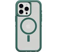 OtterBox, Defender Series XT, Custodia Trasparente per iPhone 15 PRO Max (Solo), Senza Schermo, Robusta, Si aggancia a MagSafe, con Cordino di Fissaggio, Motivo Velvet Evergreen (Trasparente)