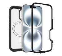 OTTERBOX Defender Series XT MagSafe Cover per iPhone 16 ,super resistente a shock e cadute, testata 7x norme MIL-STD 810G, Trasparente/Nero