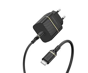 OtterBox EU USB-C Bundle Caricatore Murale 20W PD + Cavo Performance USB C-C 1m , Fast Charge Bundle, Nero