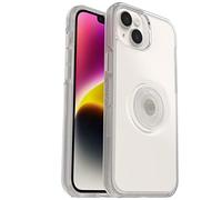 OtterBox OTTER + POP SYMMETRY CLEAR SERIES per iPhone 14 Plus, policarbonato, compatibile con ricarica wireless, trasparente