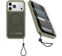 OtterBox Pacchetto per iPhone 17 Pro Max (solo): custodia per telefono e pellicola protettiva per lo schermo della serie Sole - Fair Play (verde) - Snap su MagSafe - Robusto e durevole