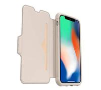 OtterBox per Apple iPhone X/Xs, Custodia Folio resistente a cadute in pelle alta qualità, Gamma Strada, Beige