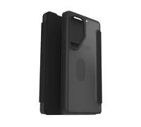 OtterBox Cover React Series Folio per Samsung Galaxy S25 Ultra, resistente a shock e cadute, slot carte di credito, testata a norme MIL STD 810G, Trasparente/Nero