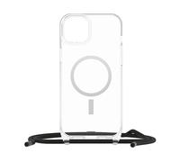 OtterBox Cover React Necklace con MagSafe per iPhone 15 Plus / 14 Plus, Ultra sottile, resistente a shock con cordino a collana, adattabile e intercambiabile, testata a norme MIL STD 810G,Trasparente