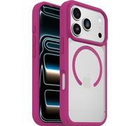 OtterBox React Series MagSafe cover per iPhone 17 Pro, resistente a shock e cadute fino, cover ultrasottile, testata a norme MIL-STD 810G, Trasparente/Rosa