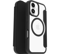 OtterBox React Series Folio MagSafe cover per iPhone 17, resistente a shock e cadute, slot carte di credito, testata a norme MIL STD 810G, Trasparente/Nero