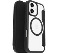 OtterBox React Series Folio MagSafe cover per iPhone 17, resistente a shock e cadute, slot carte di credito, testata a norme MIL STD 810G, Trasparente/Nero