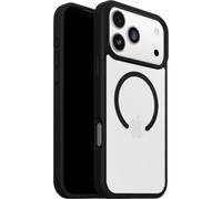OtterBox React Series MagSafe cover per iPhone 17 Pro Max, resistente a shock e cadute fino, cover ultrasottile, testata a norme MIL-STD 810G, Trasparente/Nero