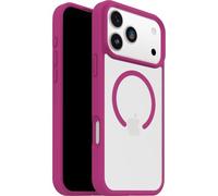 OtterBox React Series MagSafe cover per iPhone 17 Pro Max, resistente a shock e cadute fino, cover ultrasottile, testata a norme MIL-STD 810G, Trasparente/Rosa