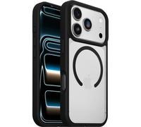 OtterBox React Series MagSafe cover per iPhone 17 Pro, resistente a shock e cadute fino, cover ultrasottile, testata a norme MIL-STD 810G, Trasparente/Nero