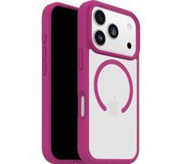OtterBox React Series MagSafe cover per iPhone 17 Pro, resistente a shock e cadute fino, cover ultrasottile, testata a norme MIL-STD 810G, Trasparente/Rosa