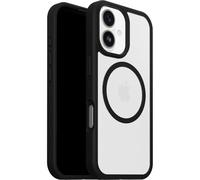 OtterBox React Series MagSafe cover per iPhone 17, resistente a shock e cadute fino, cover ultrasottile, testata a norme MIL-STD 810G, Trasparente/Nero