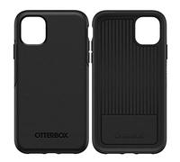 OtterBox Serie Symmetry Custodia per iPhone 11 ultra sottile, compatibile con ricarica wireless, bordi rialzati per proteggere fotocamera e schermo, nero