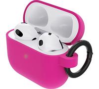 OtterBox Soft Touch Custodia per AirPods 3ª gen 2021, soffice al tatto, antishock, graffi e cadute, sottile con moschettone, Rosa
