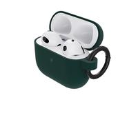 OtterBox Soft Touch Custodia per AirPods 3ª gen 2021, soffice al tatto, antishock, graffi e cadute, sottile con moschettone, Verde scuro
