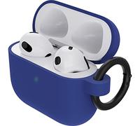 OtterBox Soft Touch Custodia per AirPods 3ª gen 2021, soffice al tatto, antishock, graffi e cadute, sottile con moschettone, Blu