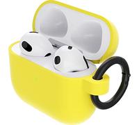 OtterBox Soft Touch Custodia per AirPods 3ª gen 2021, soffice al tatto, antishock, graffi e cadute, sottile con moschettone, Giallo