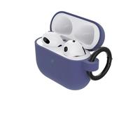 OtterBox Soft Touch Custodia per AirPods 3ª gen 2021, soffice al tatto, antishock, graffi e cadute, sottile con moschettone, Viola scuro