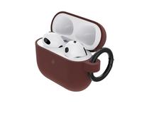 OtterBox Soft Touch Custodia per AirPods 3ª gen 2021, soffice al tatto, antishock, graffi e cadute, sottile con moschettone, Marrone