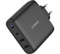 OtterBox Standard EU 100W USB-C PD GaN Caricatore Murale 4 Ports, x2 USB-C PD Ports + x2 USB-A Ports, Carica rapida per Smartphone e Tablet, Resistente a cadute, Ultra durevole, Nero
