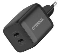 OtterBox Standard EU 65W USB-C GaN Caricatore Murale 2 Porte, 45W + 20W PD, Carica Rapida per Smartphone e Tablet, Resistente a Cadute, Ultra Durevole, Nero