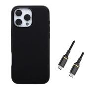 OtterBox Symmetry Series - Custodia per iPhone 16 Pro Max, cavo da USB-C a USB C incluso, confezione non originale, colore: Nero