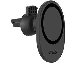 OtterBox Vent Mount per auto per MagSafe, forte allineamento e fissaggio su ventola auto con MagSafe, progettato per essere facile, solido e sicuro da adattare, compatbile iPhone, Nero