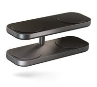 Zens Quattro Wireless Charger Pro 4, Adattatore Wireless MagSafe e Qi2 da 15 W per iPhone/AirPods, Adattatore da 65 W Incluso (EU/UK/US) Con Cavo da 1,5 m Integrato,