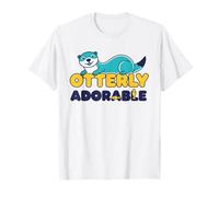 Otterly Adorabile Carino Lontra di Mare e Pesci Design Uomo Donna Maglietta