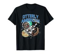 Otterly American Patriotic Lontra Lover Patriottismo Sea Otter Maglietta