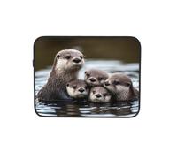 Otters Family - Custodia per computer portatile, 33 cm | Custodia protettiva da viaggio sottile per tablet per computer portatile