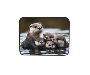 Otters Family - Custodia per computer portatile da 12" | Borsa portatile per il trasporto del notebook della cartella del tablet per il lavoro