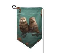 Otters In Love - Bandiere da giardino verticali su entrambi i lati, 30,5 x 45,7 cm, per primavera, estate, stagionale, cortile, decorazione da appendere, taglia unica