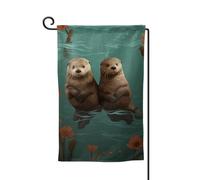 Otters In Love - Bandiere da giardino verticali su entrambi i lati, 30,5 x 45,7 cm, per primavera, estate, stagionale, cortile, decorazione da appendere, taglia unica