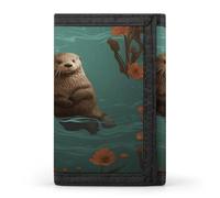 Otters in Love - Portafoglio casual con porta carte di credito, organizer per documenti di alta qualità, per uomini e donne