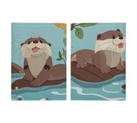 Otters - Porta passaporto personalizzato per donne e uomini, organizer per documenti da viaggio