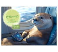 Otterwegs - 12 Monate tierischer Urlaubsspaß (Wandkalender 2026 DIN A2 quer), CALVENDO Monatskalender: Otter auf Weltreise - Monat für Monat Spaß