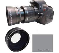Ottica HD 58 mm 0.43 x Professional HD obiettivo grandangolare Canon EOS Rebel 77D T7I T6 T6s T6I T5i T5 T4i T3i T3 Sl1 1100D 700D 650D 600D 550D 1100D 1200D 1300D Sl2 XT, XTi, XS, XSi, Elan
