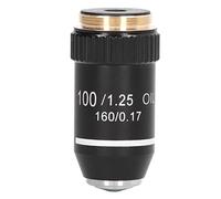 Ottica Lente Obiettivo per Microscopio 100X, Interfaccia Standard DIN 160 20,2 Mm, Lente per Obiettivi Acromatici per Microscopio Biologico, Lente per Obiettivo di Qualità da Laboratorio per Microscop