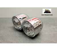 Ottico Faro Motocicletta Doppio Facon Speed Tripla Cromo Honda