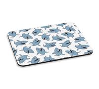Ottima Bianco Shark PC Computer Mouse Pad - Divertente Cartoon Animali Squali
