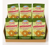 Ottimini Integrali Senza Zuccheri Aggiunti - Biscotti Integrali Fonte di Fibre, Senza Zucchero, 6 Confezioni da 400g ciascuna (Totale 2,4 kg) per Divella