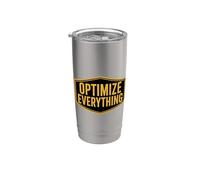 Ottimizza tutto Biohacking Biohacker Imprenditore Quote Bicchiere termico in acciaio inox doppia parete
