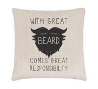 Ottimo Barba Arriva Ottimo Responsabilità Lino Copricuscino - Cuscino Divertente