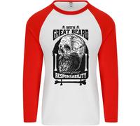 Ottimo Barba Arriva Ottimo Responsibility Teschio Uomo L/S Baseball T-Shirt