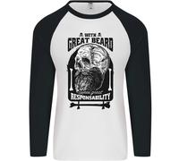 Ottimo Barba Arriva Ottimo Responsibility Teschio Uomo L/S Baseball T-Shirt