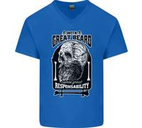 Ottimo Barba Arriva Ottimo Responsibility Uomo Scollo A V Cotone T-Shirt