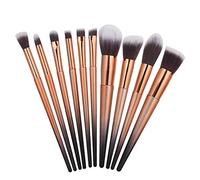Ottimo regalo 10 tipi di pennelli Pennello per trucco, Pennello per cipria, Fibra artificiale Gradient gold 10 makeup brushes in OPP bag