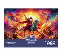Ottimo Regalo Puzzle Adulti 1000 Pezzi Gesù Cavaliere Cavallo Cielo Estremamente Difficile Gioco Decorazione Muro 52x38cm