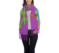 OTTKGGA 3d Palm Tree Stampato Nappa Sciarpa Donne Scialle Inverno Lungo Avvolto Morbido Caldo Moda Viaggio Ufficio Matrimonio, Nero , Taglia unica